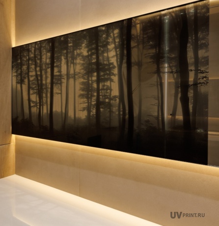 Изображение выполненных работ: УФ-печать на стекле — Стекло триплекс зеркальный
